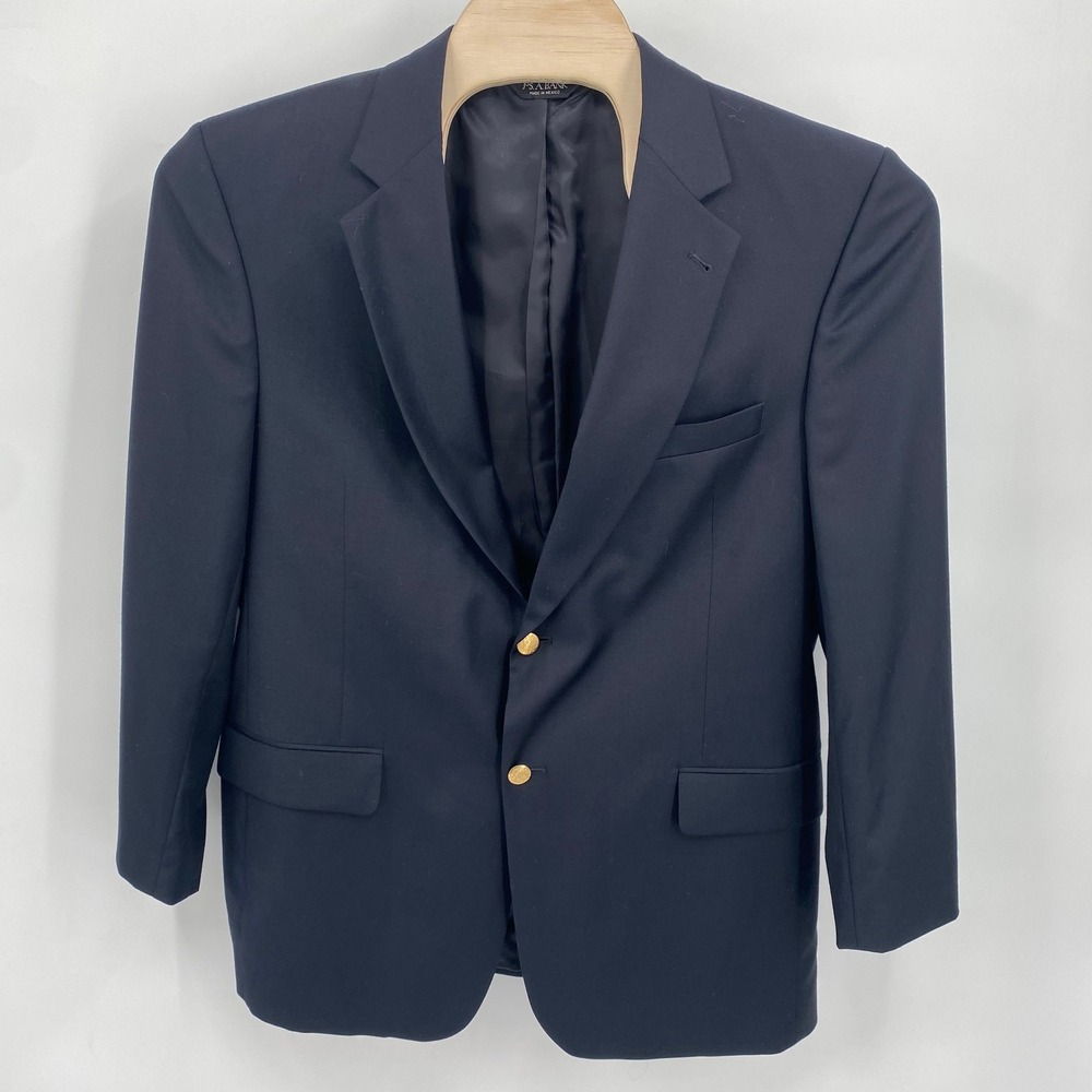JOS‎ A BANK Mens XL Blazer Navy Blue Signature Collection Jacket 1 Vent